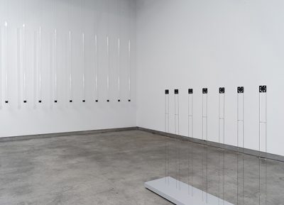 Erwin Redl, In Motion, bitforms gallery, 2014. Left to right: Ascension (thirty-one), 2014; Swing (eight), 2014