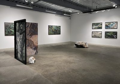 Installation view of Clement Valla, Scanners , bitforms gallery SF, 2022.