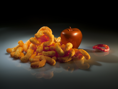 Still Life With Funyun by Claudia Hart, 2011