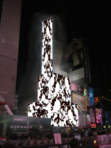 Storming Times Square by Daniel Canogar, 2014