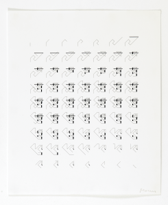 P-026f (inversion logique) by Manfred Mohr, 1969