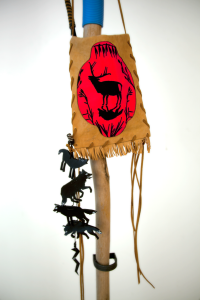 Wolf Warder Staff: Modulating High-frequency Emitter with Talismans by Marina Zurkow, 2012